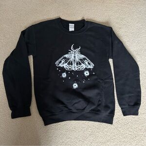Black Moth Crewneck Sweatshirt